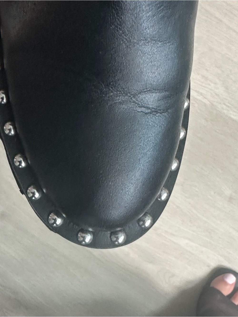 Freda Salvador Bailey Black Studded Chelsea Rain Boot - Women 7.5 - Picture 13 of 16